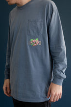 Load image into Gallery viewer, Unisex Denim Apple Blossom Long Sleeve Pocket T-shirt
