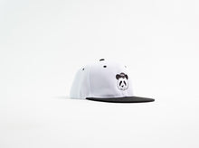 Load image into Gallery viewer, ISWUO Black/ White Wuo Logo Snapback Hat
